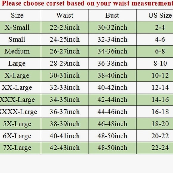 Women’s 4X green and black lace up corset - Picture 6 of 7